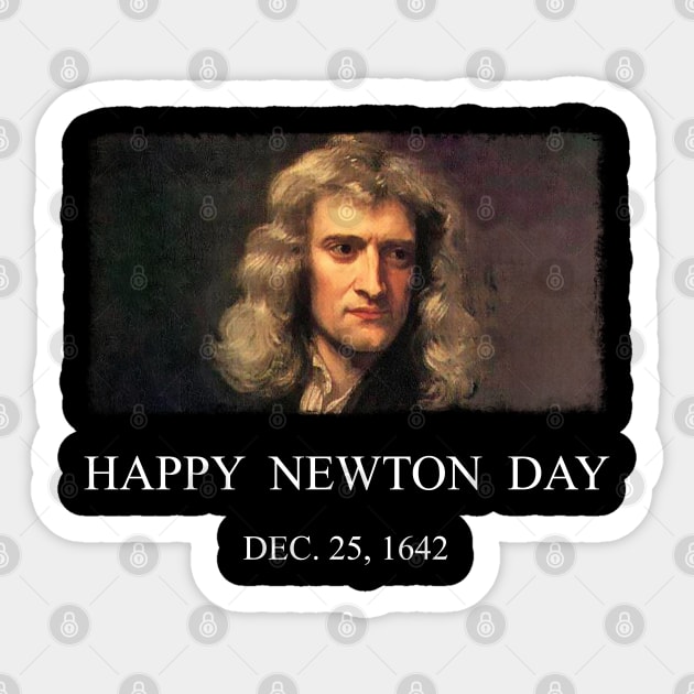 Isaac Newton Day Sticker by Scar